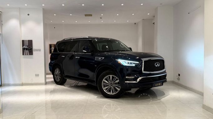 مستعملة Infiniti QX80 أنا فيس ليفت 2, 5.6 l, 2020 في في عمان, المسكات عنب طيب الشذا من Damin Motors، اللون أزرق داكن.  | AUTO.AE | إعلان #255533