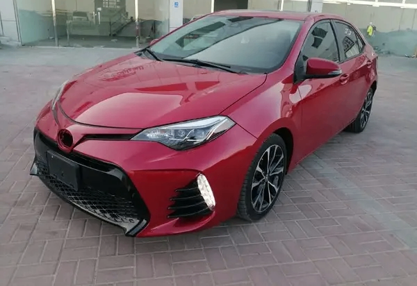 Used Toyota Corolla Axio XI (E160, E170) Facelift 2, 1.5 l, 2017 in UAE by Al Dhabi Motors, Red color. American Specs | AUTO.AE