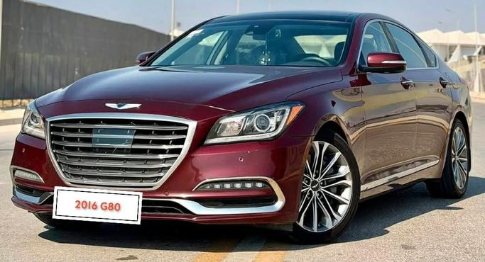 Used ⁦Hyundai Genesis G330 II, 3.3 l, 2016⁩ in UAE, Ras Al Khaimah, Maroon color. American Specs | AUTO.AE | Listing #287464