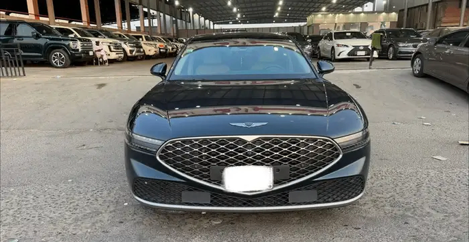 Used ⁦Genesis G90 II, 3.5 l, 2023⁩ in Saudi Arabia, Jeddah by Al Awarif Al Mumayaz Cars معرض العوارف المميز للسيارات, Navy Blue color. GCC Specs | AUTO.AE | Listing #290529