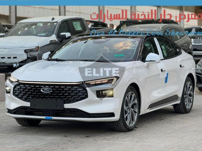 New Ford Taurus China / GCC, 2.0 l, 2025 in Saudi Arabia, Riyadh by Dar Al Nukhbah Cars معرض دار النخبة للسيارات 2, White color. GCC Specs | AUTO.AE | Listing #256942