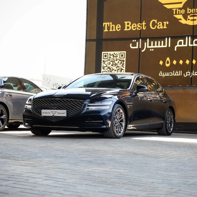 Used Genesis G80 II, 2.5 l, 2022 in Saudi Arabia, Riyadh by The best car احسن سيارة, Navy Blue color.  | AUTO.AE