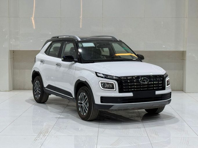 New Hyundai Venue I (Indian Market) Facelift, 1.0 l, 2025 in Saudi Arabia, Riyadh by Al Imtiaz Cars شركة الامتياز للسيارات, White color. GCC Specs | AUTO.AE | Listing #258006