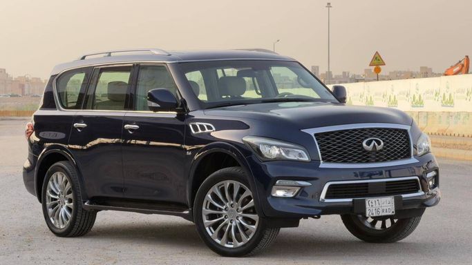 Подержанный Infiniti QX80 I Рестайлинг, 5.6 л, 2016 в Саудовская Аравия, Эр-Рияд от شركة رمال الأندلس للسيارات Синий цвет. GCC | AUTO.AE | Объявление #253538