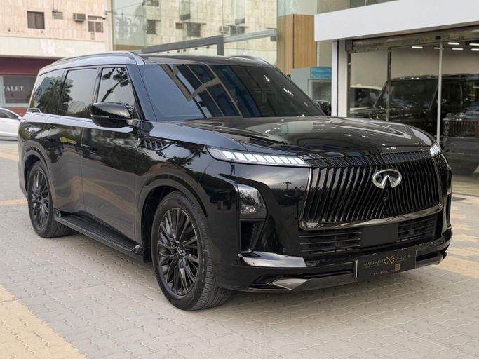 مستعملة Infiniti QX80 ثانياً, 3.5 l, 2025 في في المملكة العربية السعودية, الرياض من ALO CAR معرض ألو كار للسيارات، اللون أسود. مواصفات الخليج | AUTO.AE | إعلان #256661