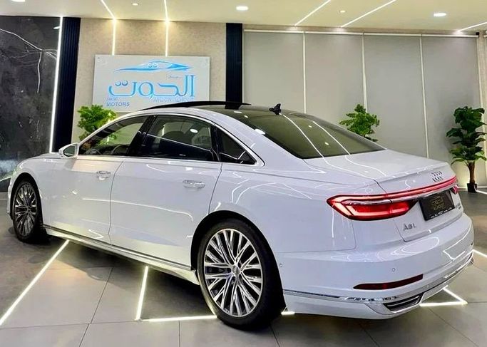Used Audi A8 Long 55 TFSI IV (D5), 3.0 l, 2020 in Sharjah by Ayoon Alhoot Motors, White color. GCC Specs | AUTO.AE