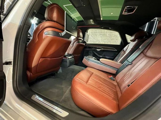 Used Audi A8 Long 55 TFSI IV (D5), 3.0 l, 2020 in Sharjah by Ayoon Alhoot Motors, White color. GCC Specs | AUTO.AE