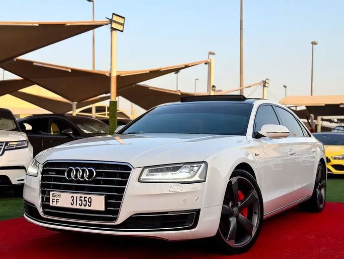 Used Audi A8 55 TFSI III (D4) Facelift, 3.0 l, 2015 in Sharjah by khaled al fares, White color. GCC Specs | AUTO.AE