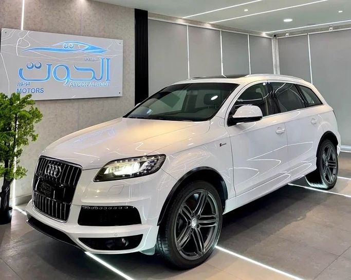 Used Audi Q7 55 TFSI I (4L) Facelift, 4.2 l, 2014 in Sharjah by Ayoon Alhoot Motors, White color. GCC Specs | AUTO.AE