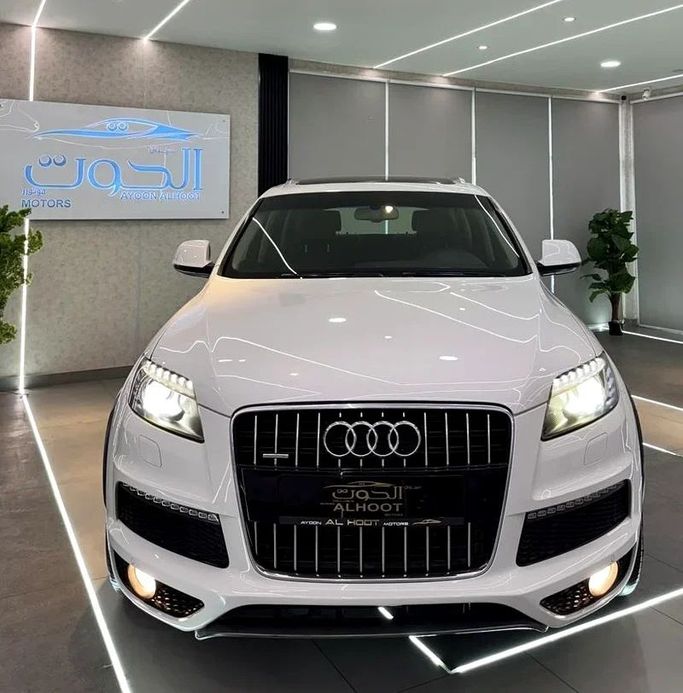 Used Audi Q7 55 TFSI I (4L) Facelift, 4.2 l, 2014 in Sharjah by Ayoon Alhoot Motors, White color. GCC Specs | AUTO.AE