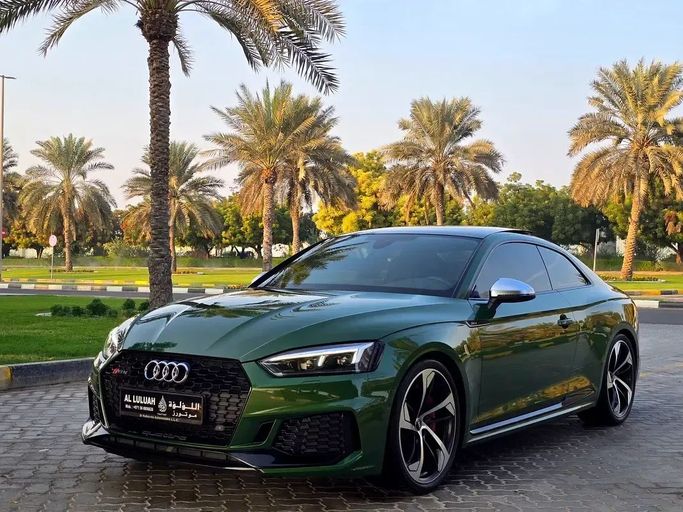 Used Audi RS 5 II (F5), 2.9 l, 2018 in Sharjah by Al Luluah Al Baithaa, Green color. GCC Specs | AUTO.AE