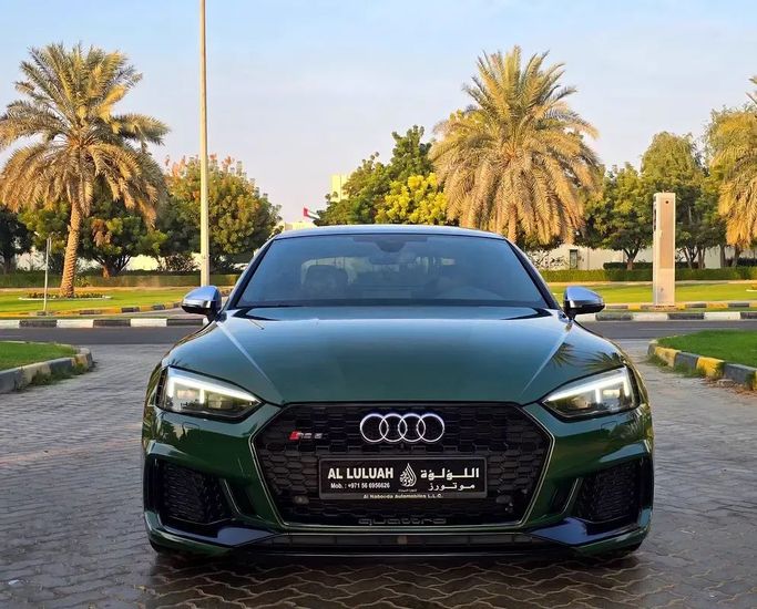 Used Audi RS 5 II (F5), 2.9 l, 2018 in Sharjah by Al Luluah Al Baithaa, Green color. GCC Specs | AUTO.AE
