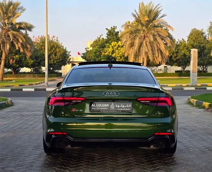 Used Audi RS 5 II (F5), 2.9 l, 2018 in Sharjah by Al Luluah Al Baithaa, Green color. GCC Specs | AUTO.AE
