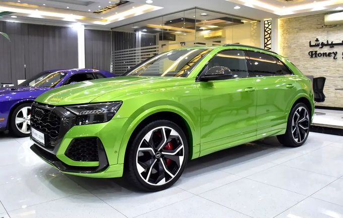مستعملة Audi RS Q8 I, 4.0 l, 2022 في في الشارقة من Honey Jidosha Used Cars Tr.، اللون أخضر. المواصفات الأوروبية | AUTO.AE | إعلان #273131