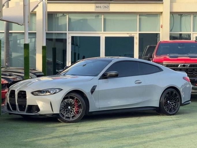 Used BMW M4 Competition Package G82/G83, 3.0 l, 2024 in Sharjah by Noor Al Seyoh Used Cars, Grey color. GCC Specs | AUTO.AE