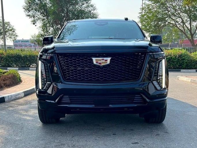 New Cadillac Escalade ESV V Facelift, 6.2 l, 2025 in Sharjah by First Choice Cars, Black color. GCC Specs | AUTO.AE