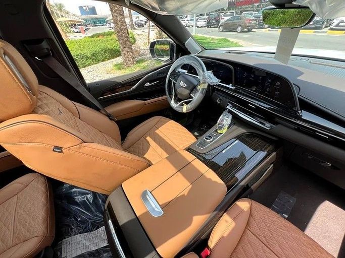 New Cadillac Escalade ESV V Facelift, 6.2 l, 2024 in Sharjah by First Choice Cars, Black color. GCC Specs | AUTO.AE