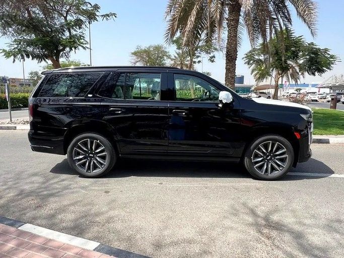 New Cadillac Escalade ESV V Facelift, 6.2 l, 2024 in Sharjah by First Choice Cars, Black color. GCC Specs | AUTO.AE