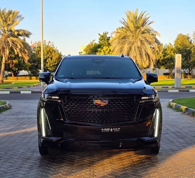 Used Cadillac Escalade V, 6.2 l, 2022 in Sharjah by Al Luluah Al Baithaa, Black color. Canadian Specs | AUTO.AE