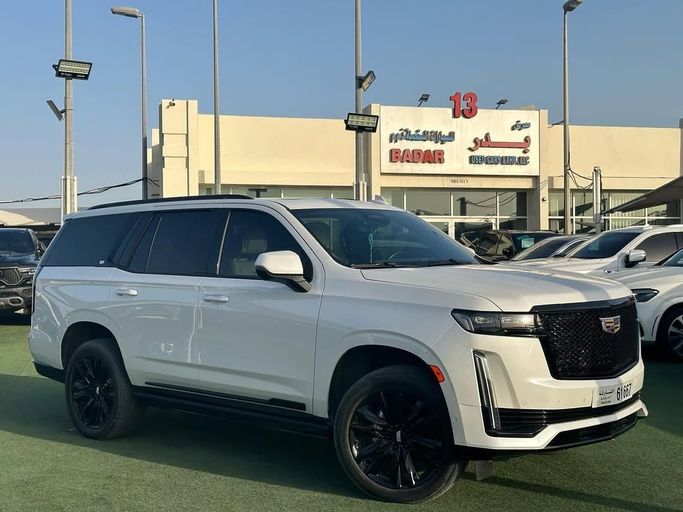 Used Cadillac Escalade V, 6.2 l, 2021 in Sharjah by Badar Used Cars, White color.  | AUTO.AE