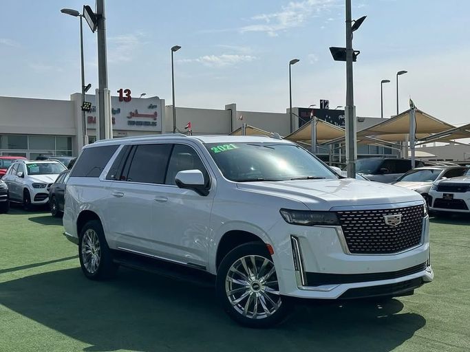 Used Cadillac Escalade V, 6.2 l, 2021 in Sharjah by Badar Used Cars, White color.  | AUTO.AE