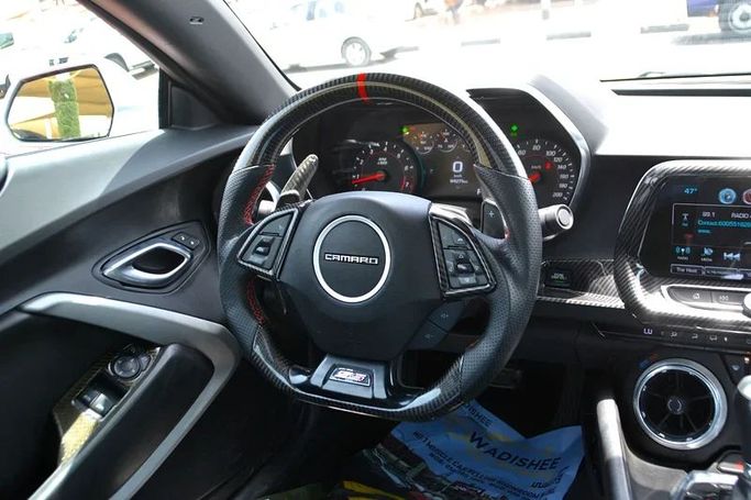 Used Chevrolet Camaro VI, 6.2 l, 2018 in Sharjah by Wadishee Used Cars, White color. American Specs | AUTO.AE
