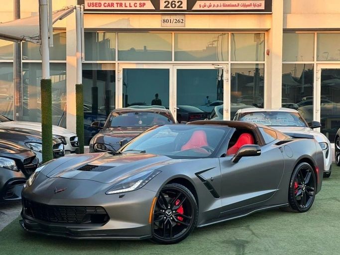 Used Chevrolet Corvette C7, 6.2 l, 2015 in Sharjah by Noor Al Seyoh Used Cars, Silver color. GCC Specs | AUTO.AE