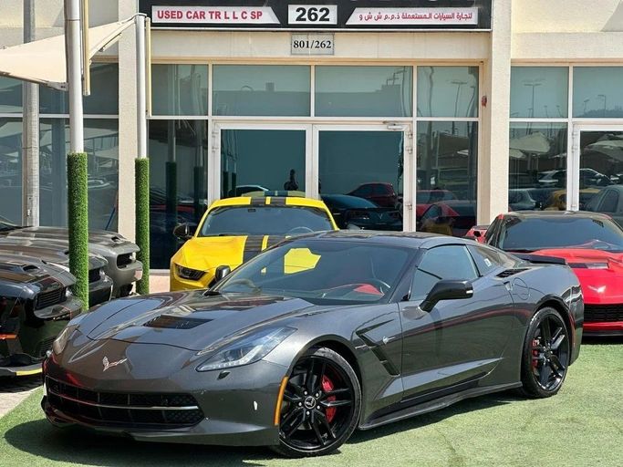 Used Chevrolet Corvette C7, 6.2 l, 2017 in Sharjah by Noor Al Seyoh Used Cars, Grey color. GCC Specs | AUTO.AE