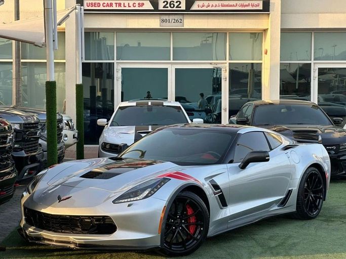 Used Chevrolet Corvette C7, 6.2 l, 2017 in Sharjah by Noor Al Seyoh Used Cars, Silver color. GCC Specs | AUTO.AE
