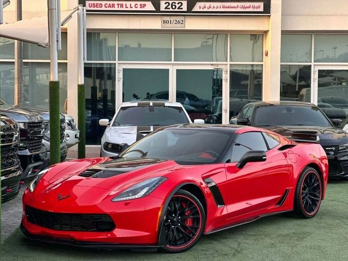 Used Chevrolet Corvette Z06 C7, 6.2 l, 2019 in Sharjah by Noor Al Seyoh Used Cars, Red color. GCC Specs | AUTO.AE