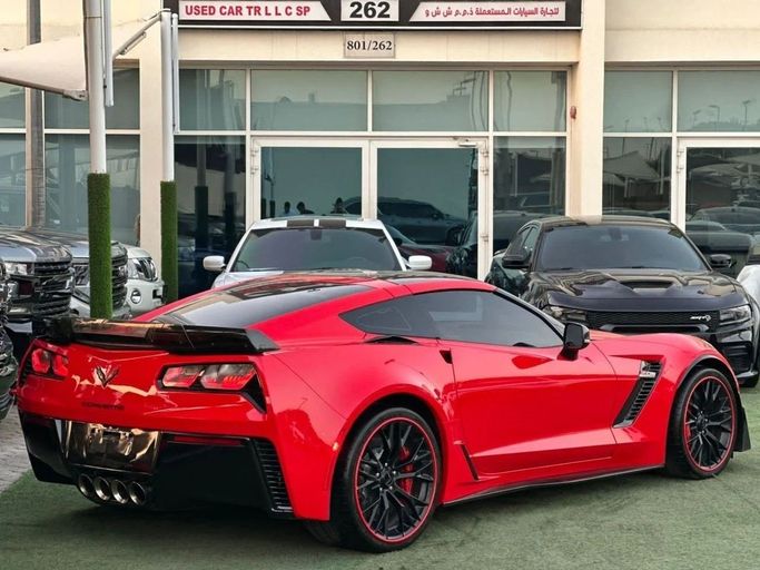 Used Chevrolet Corvette Z06 C7, 6.2 l, 2019 in Sharjah by Noor Al Seyoh Used Cars, Red color. GCC Specs | AUTO.AE