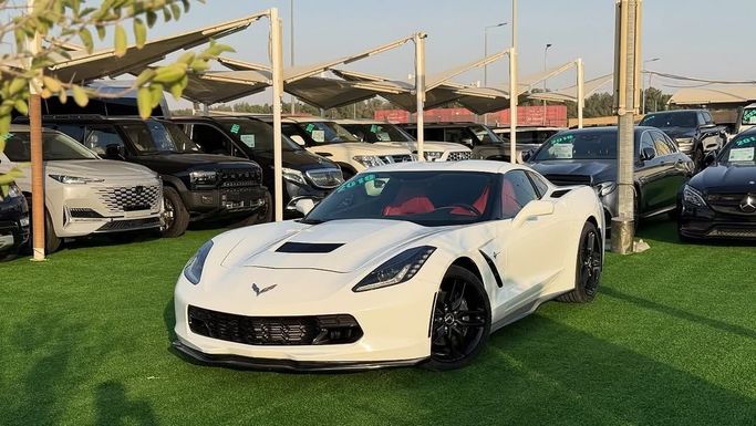 Used Chevrolet Corvette C7, 6.2 l, 2019 in Sharjah by Badar Used Cars, White color.  | AUTO.AE
