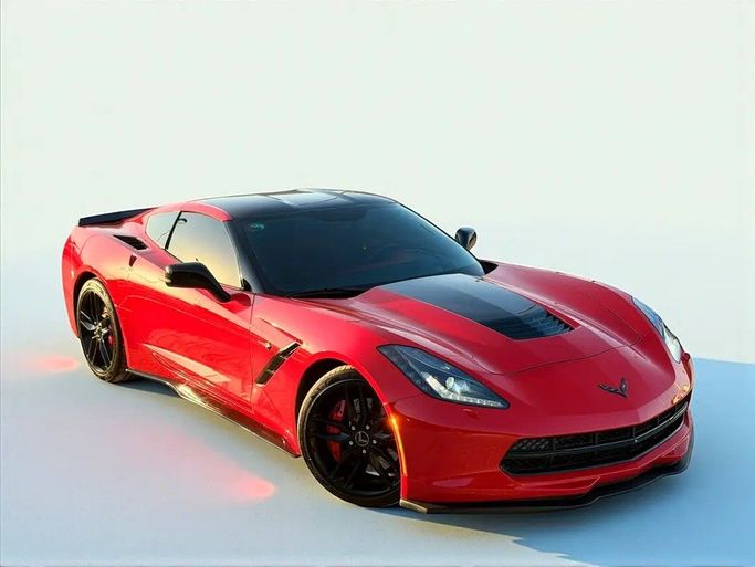 Used Chevrolet Corvette C7, 6.2 l, 2015 in Sharjah by Al Wisam Al Malaki Used Cars, Red color. GCC Specs | AUTO.AE