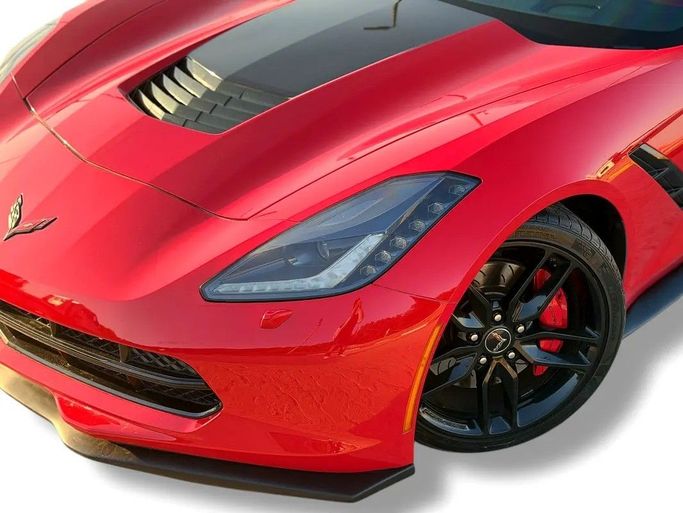 Used Chevrolet Corvette C7, 6.2 l, 2015 in Sharjah by Al Wisam Al Malaki Used Cars, Red color. GCC Specs | AUTO.AE