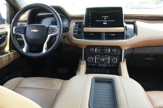Used Chevrolet Tahoe V, 6.2 l, 2023 in Sharjah by Alfaris Used Cars, White color. GCC Specs | AUTO.AE