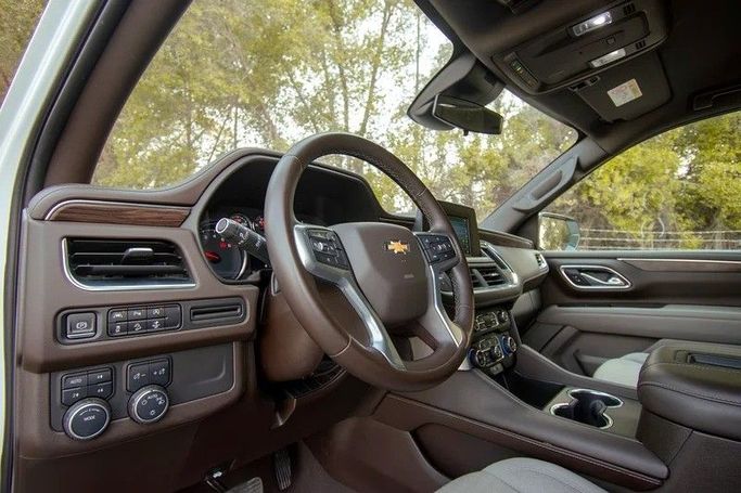 Used Chevrolet Tahoe V, 5.3 l, 2023 in Sharjah by First Choice Cars, White color. GCC Specs | AUTO.AE