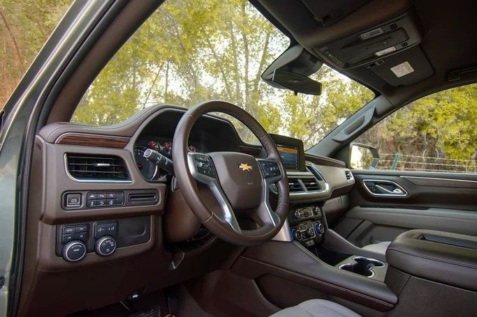 Used Chevrolet Tahoe V, 5.3 l, 2023 in Sharjah by First Choice Cars, Green color. GCC Specs | AUTO.AE