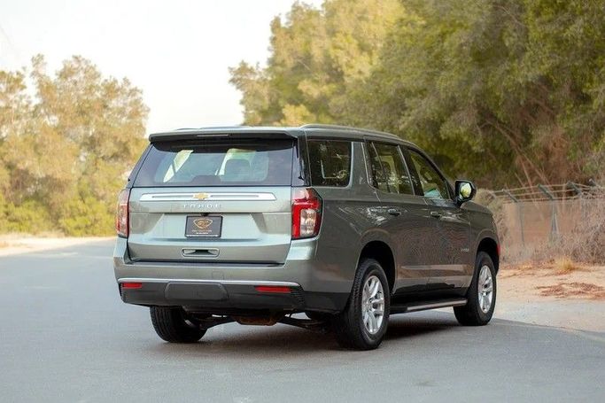 Used Chevrolet Tahoe V, 5.3 l, 2023 in Sharjah by First Choice Cars, Green color. GCC Specs | AUTO.AE