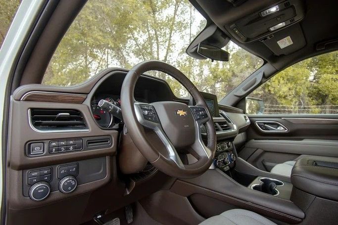 Used Chevrolet Tahoe V, 5.3 l, 2023 in Sharjah by First Choice Cars, White color. GCC Specs | AUTO.AE