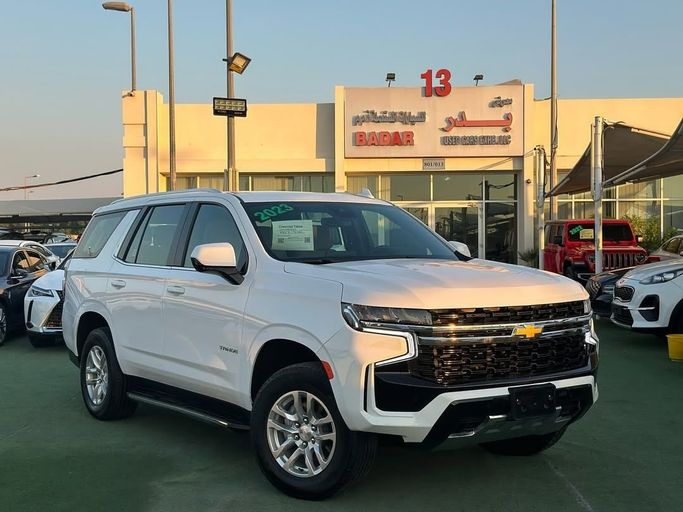 Used Chevrolet Tahoe V, 5.3 l, 2023 in Sharjah by Badar Used Cars, White color.  | AUTO.AE