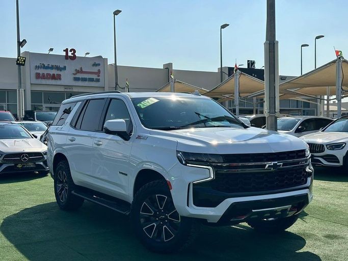 Used Chevrolet Tahoe V, 5.3 l, 2021 in Sharjah by Badar Used Cars, White color.  | AUTO.AE