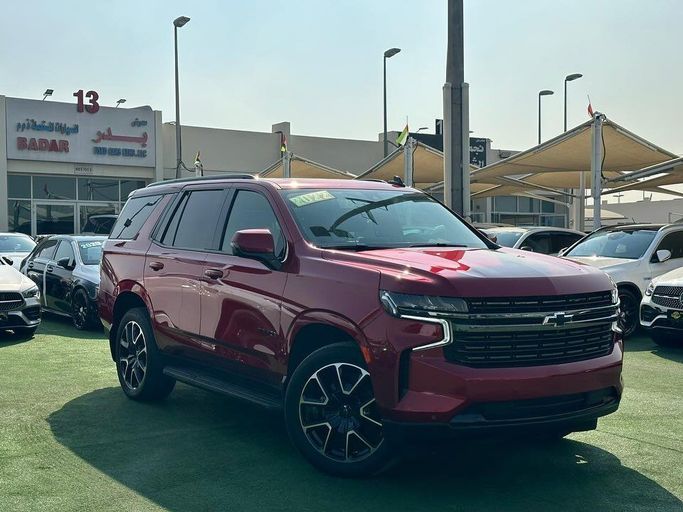 Used Chevrolet Tahoe RST Performance Edition V, 6.2 l, 2022 in Sharjah by Badar Used Cars, Red color.  | AUTO.AE
