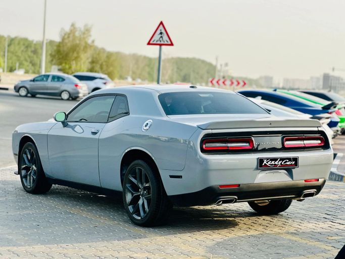 Used Dodge Challenger SXT III Facelift 2, 3.6 l, 2021 in Sharjah by Kandy Cars, Grey color. American Specs | AUTO.AE