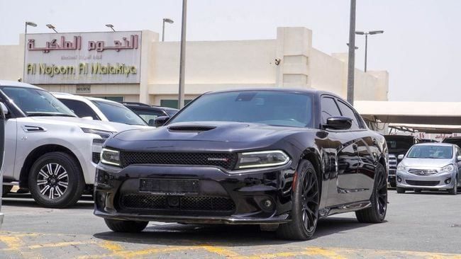 Used Dodge Charger SRT VII (LD) Facelift, 6.4 l, 2020 in Sharjah by Alnujoom Al Malakiah Used Cars, Black color. GCC Specs | AUTO.AE