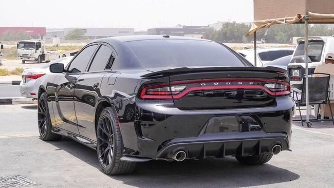 Used Dodge Charger SRT VII (LD) Facelift, 6.4 l, 2020 in Sharjah by Alnujoom Al Malakiah Used Cars, Black color. GCC Specs | AUTO.AE
