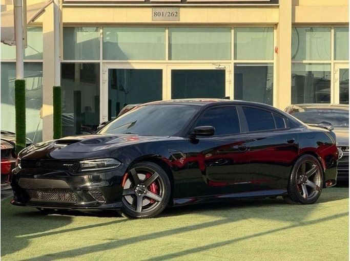 Used Dodge Charger Hellcat VII (LD) Facelift, 6.2 l, 2019 in Sharjah by Noor Al Seyoh Used Cars, Black color. GCC Specs | AUTO.AE