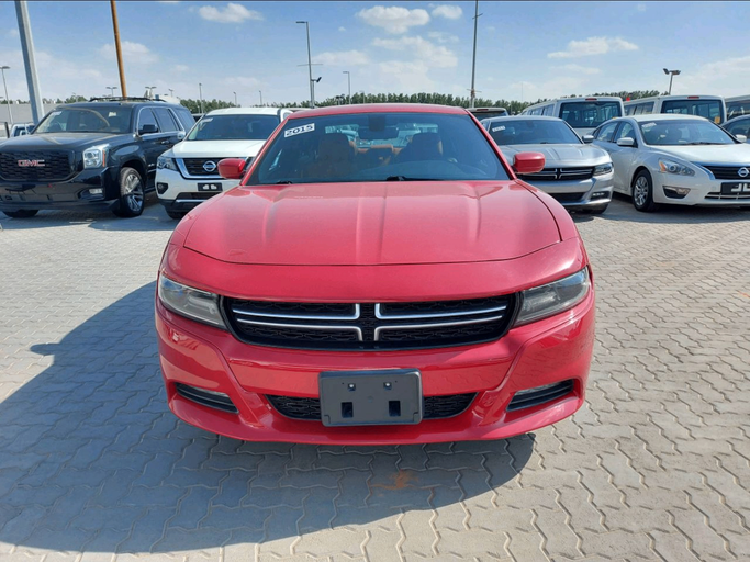Used Dodge Charger SXT VII (LD) Facelift, 3.6 l, 2015 in Sharjah by Al Madar, Red color. American Specs | AUTO.AE