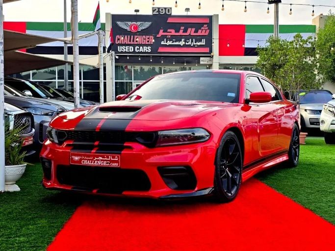 Used Dodge Charger SXT VII (LD) Facelift, 3.6 l, 2022 in Sharjah by Challenger Used Cars, Red color. American Specs | AUTO.AE