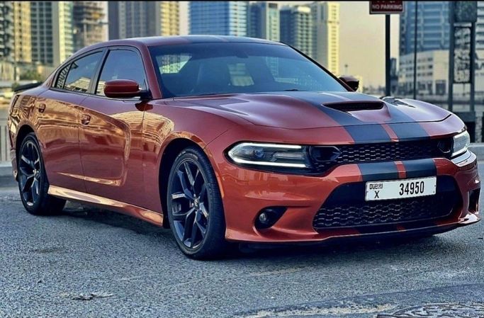 مستعملة Dodge Charger R_T عملية فيس ليفت السابع (LD), 5.7 l, 2020 في في الشارقة من Bashar Karoomi Kunani، اللون برتقالي. المواصفات الأمريكية | AUTO.AE | إعلان #261154