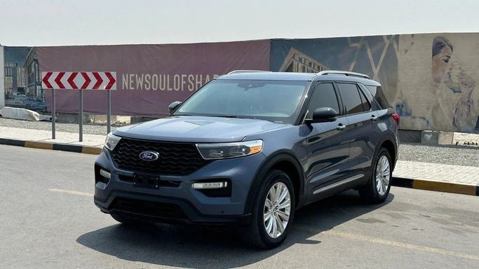 Used Ford Explorer VI, 3.3 l, 2021 in Sharjah by Halla Cars, Blue color. GCC Specs | AUTO.AE